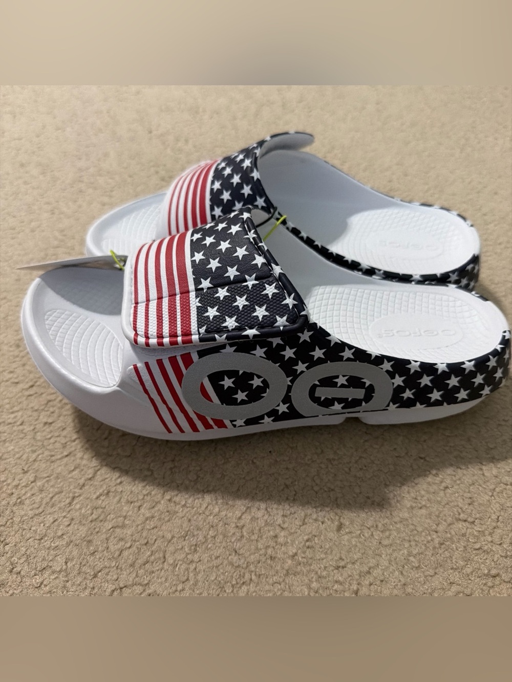 OOFOS Men’s Size 7 OOAHH Sport Flex Limited Edition USA Slides Sandals NEW